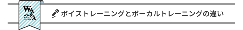 ボイストレーニングとボーカルトレーニングの違い