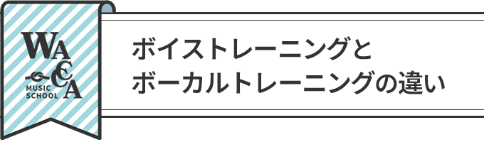 ボイストレーニングとボーカルトレーニングの違い